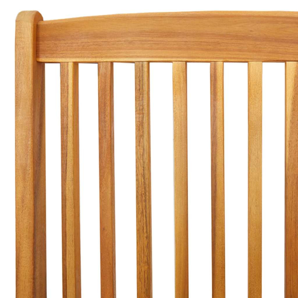 Ensemble Bistro De Jardin 3 Pc Marron Bois D'acacia Massif