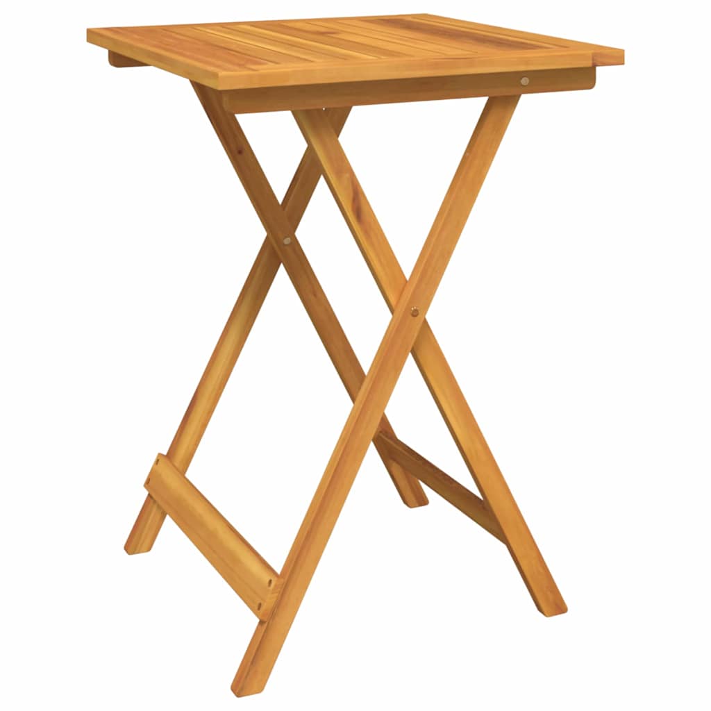 Ensemble Bistro De Jardin 3 Pc Marron Bois D'acacia Massif