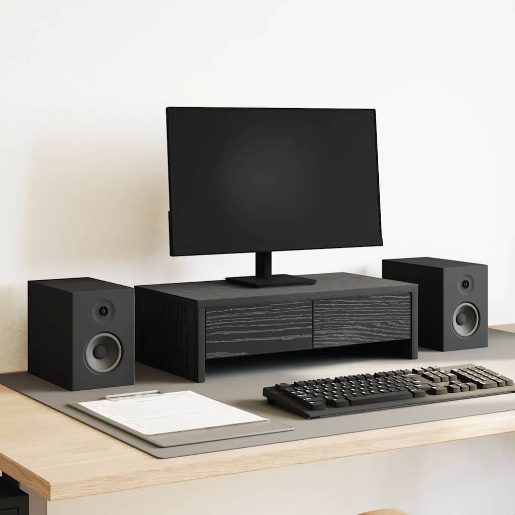 Support De Moniteur Avec Tiroirs Bois D'ingénierie
