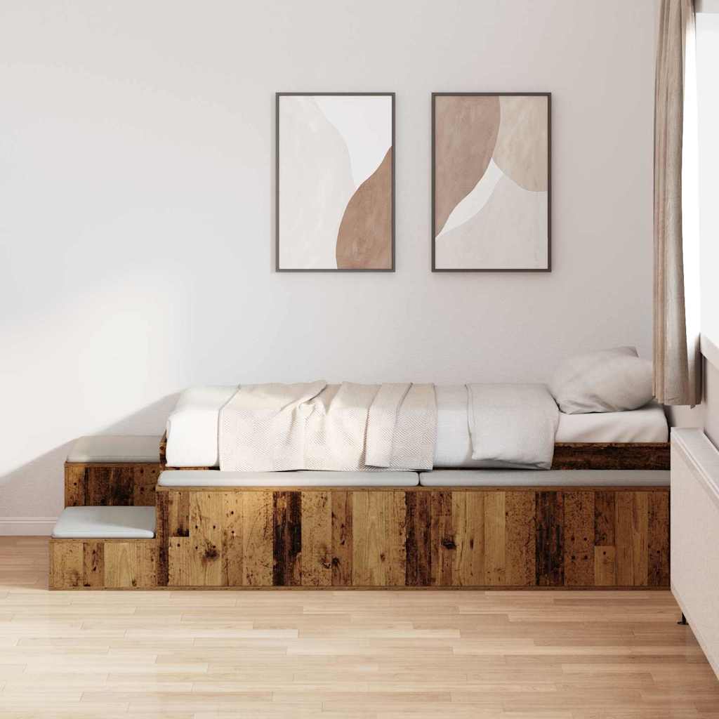Cadre De Lit Avec Rangement 75 Cm Bois D'ingénierie