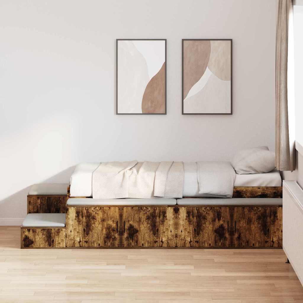 Cadre De Lit Avec Rangement 75 Cm Bois D'ingénierie