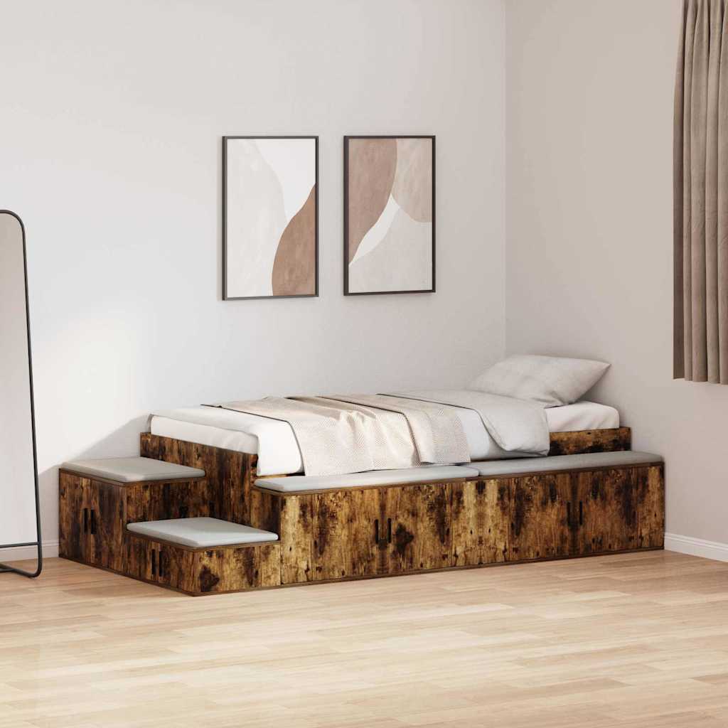 Cadre De Lit Avec Rangement 75 Cm Bois D'ingénierie