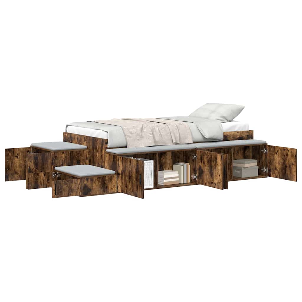 Cadre De Lit Avec Rangement 75 Cm Bois D'ingénierie