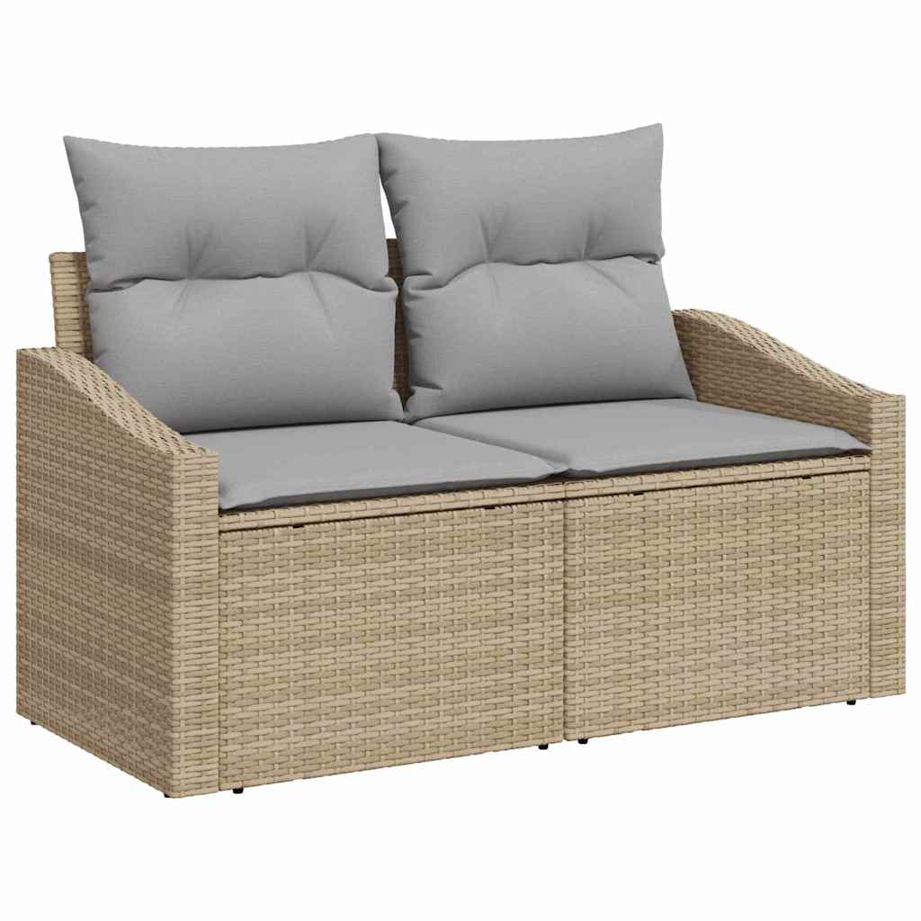Ensemble De Canapé De Jardin 5 Pc Beige Polyrotin