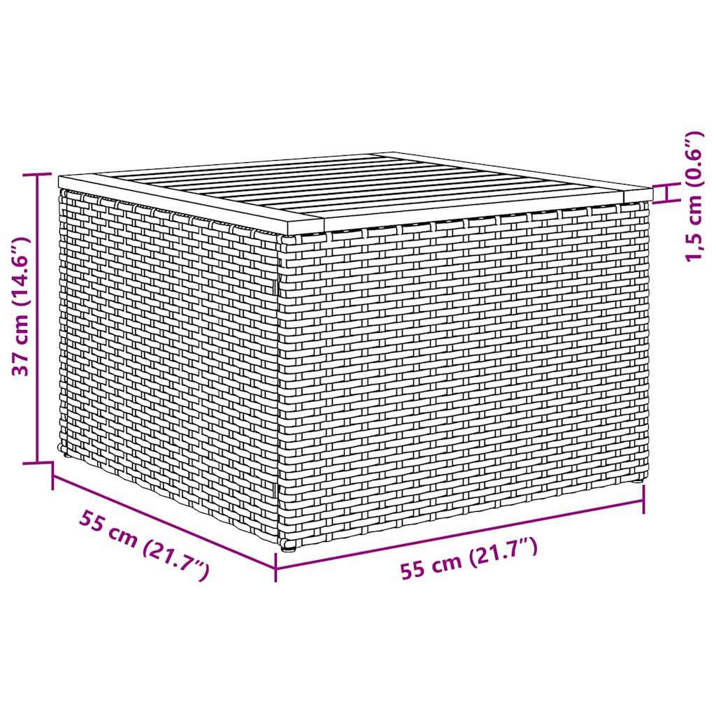 Ensemble De Canapé De Jardin 5 Pc Beige Polyrotin