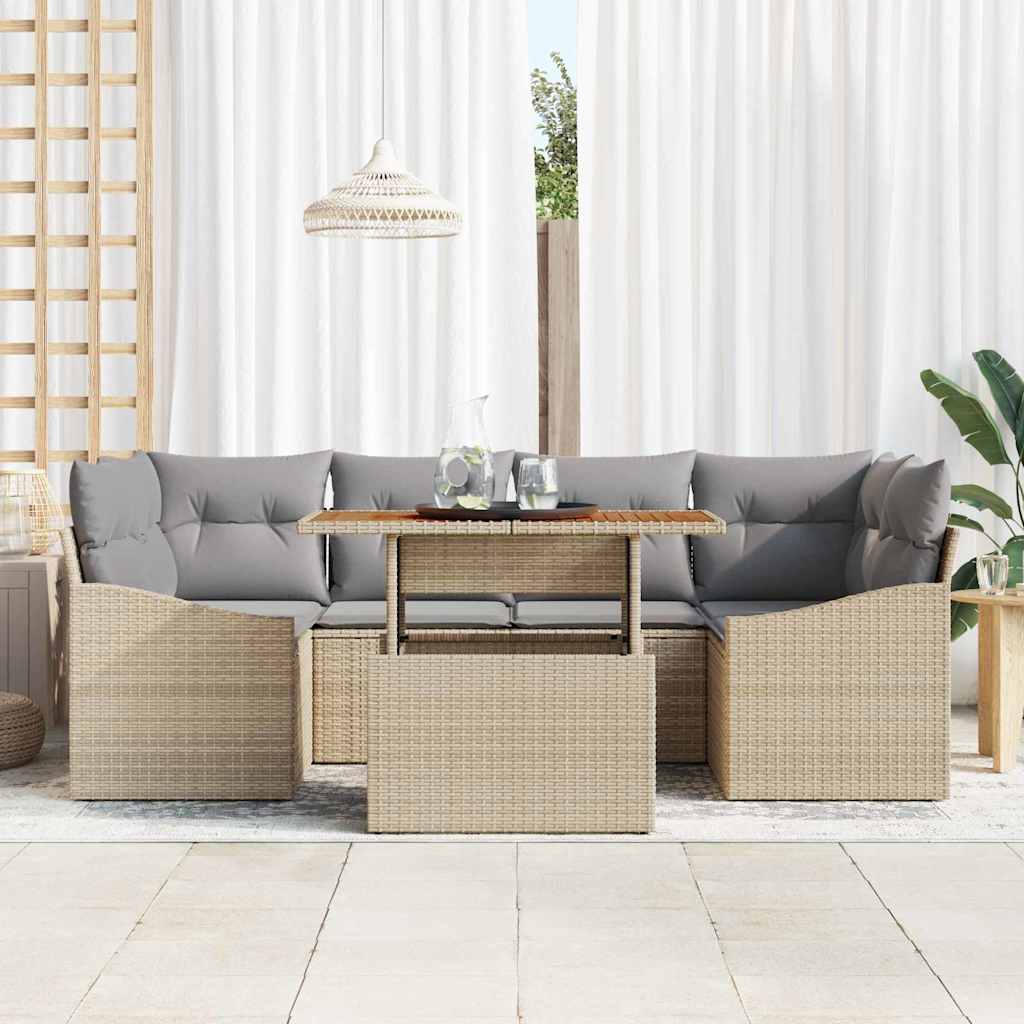 Ensemble De Canapé De Jardin 7 Pc