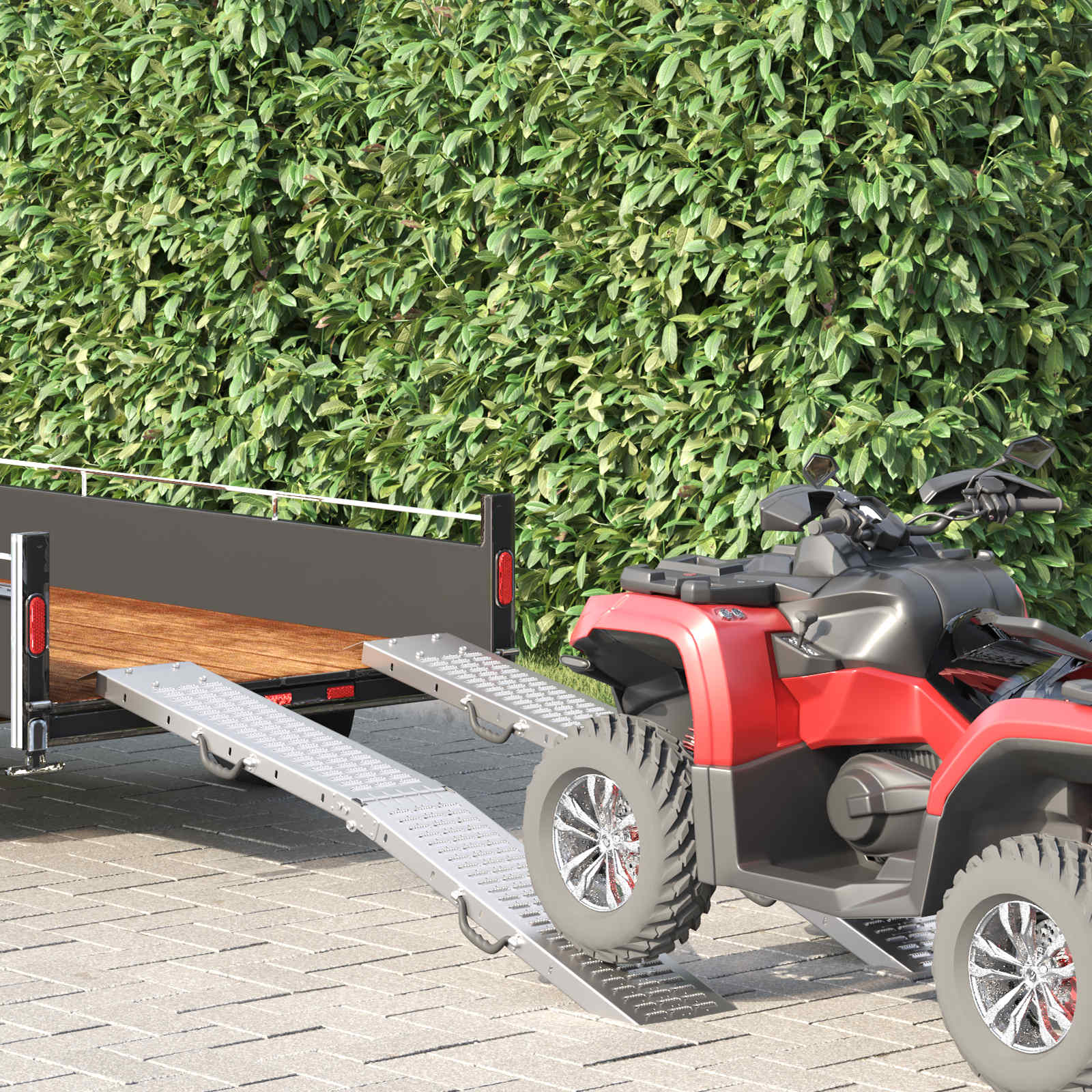 Rampe Pliable 200Kg Par Rampe 2 Pièces Argenté 200 Kg Par Pièce