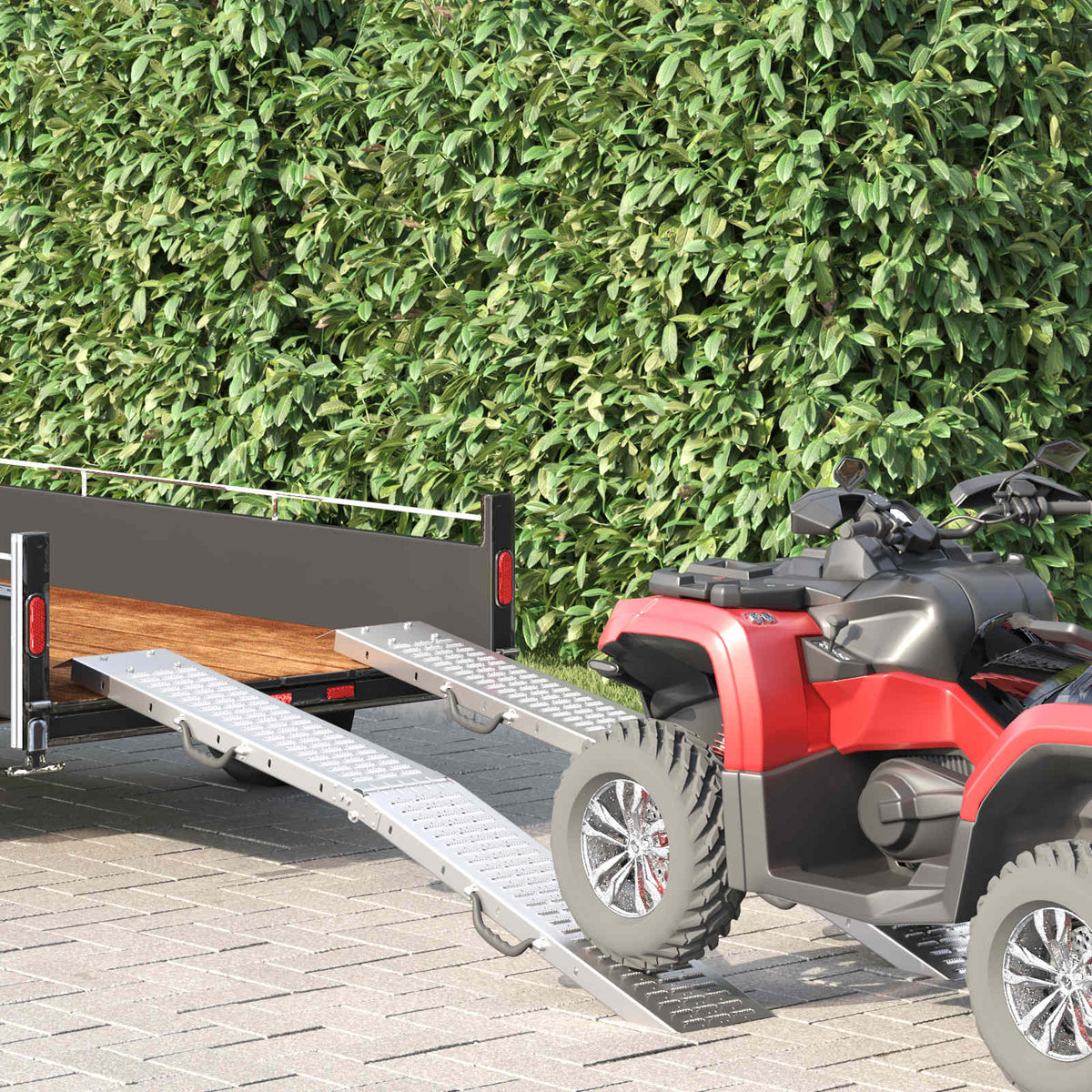 Rampe Pliable 200Kg Par Rampe 2 Pièces Argenté 200 Kg Par Pièce