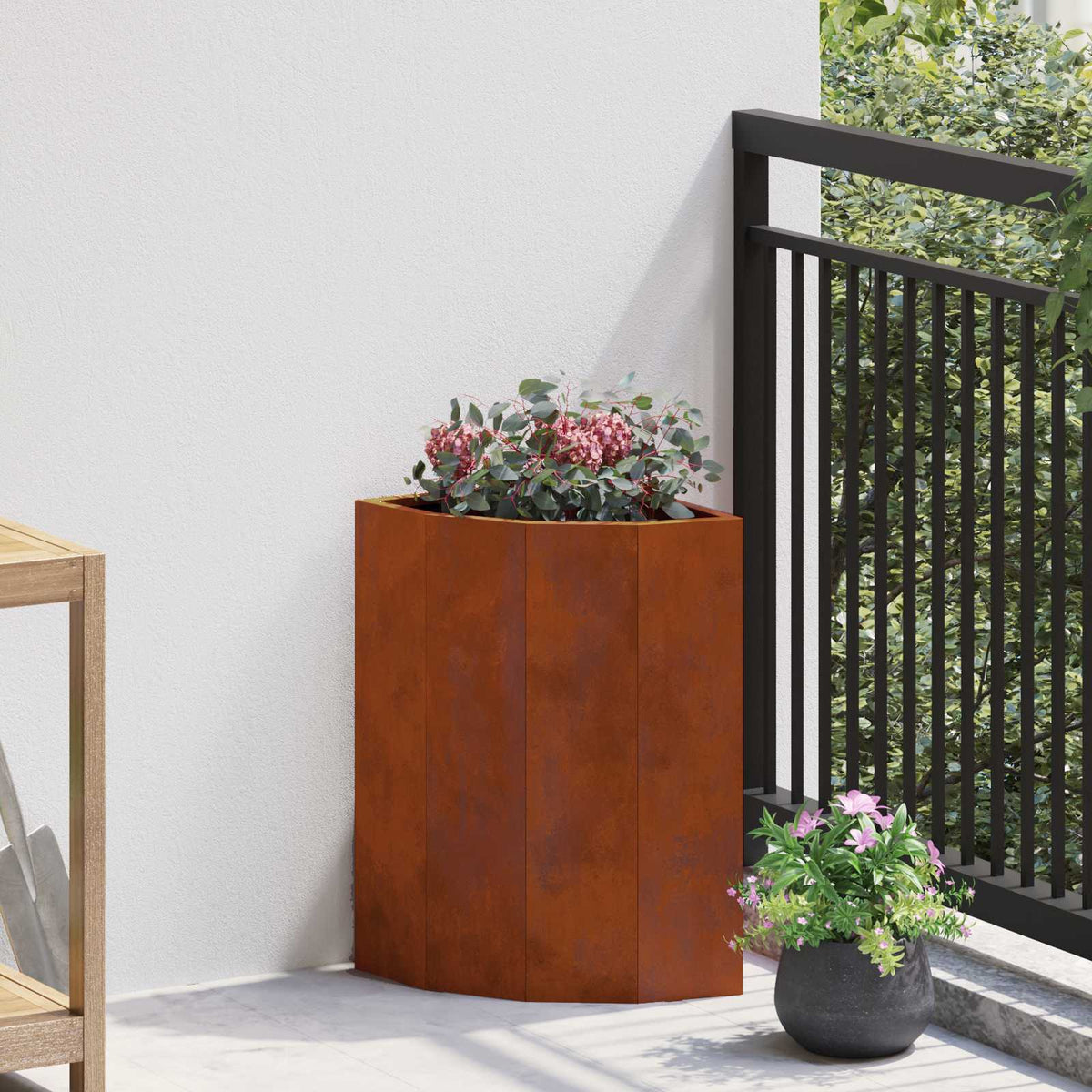 Jardinière D'angle Rouillé