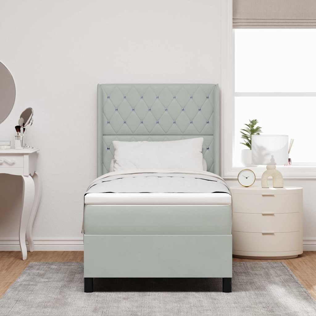 Lit À Ressorts Avec Matelas Velours
