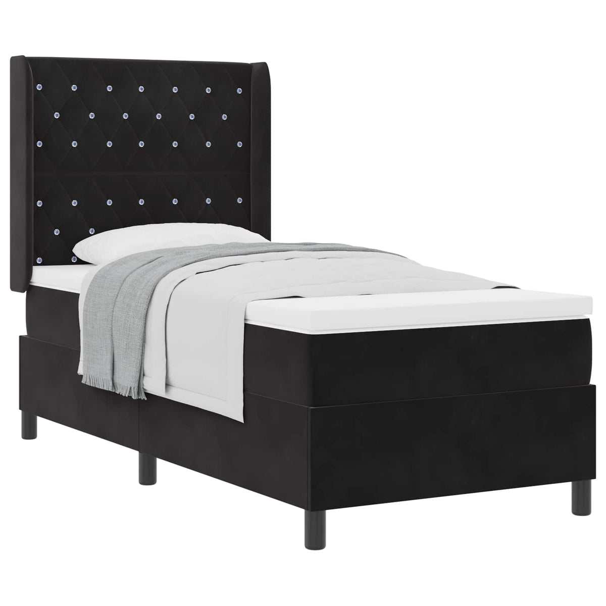 Lit À Ressorts Avec Matelas Velours