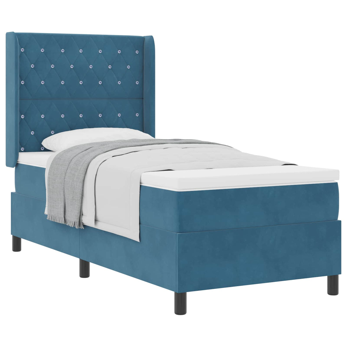 Lit À Ressorts Avec Matelas Velours