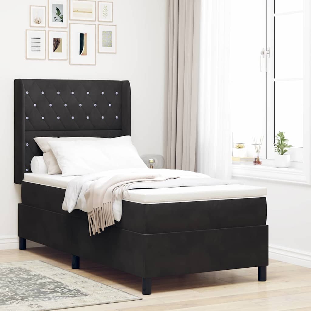 Lit À Ressorts Avec Matelas Velours