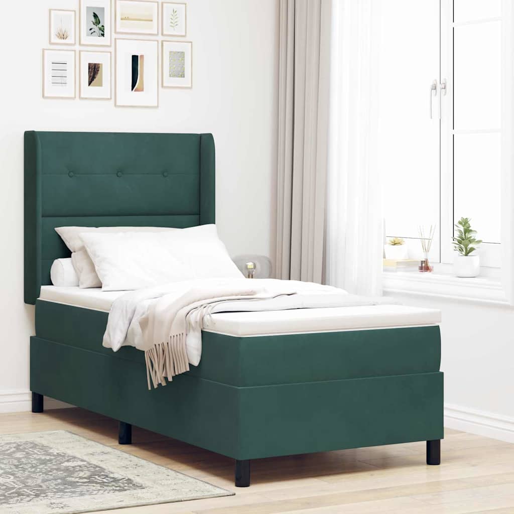 Lit À Ressorts Avec Matelas Velours