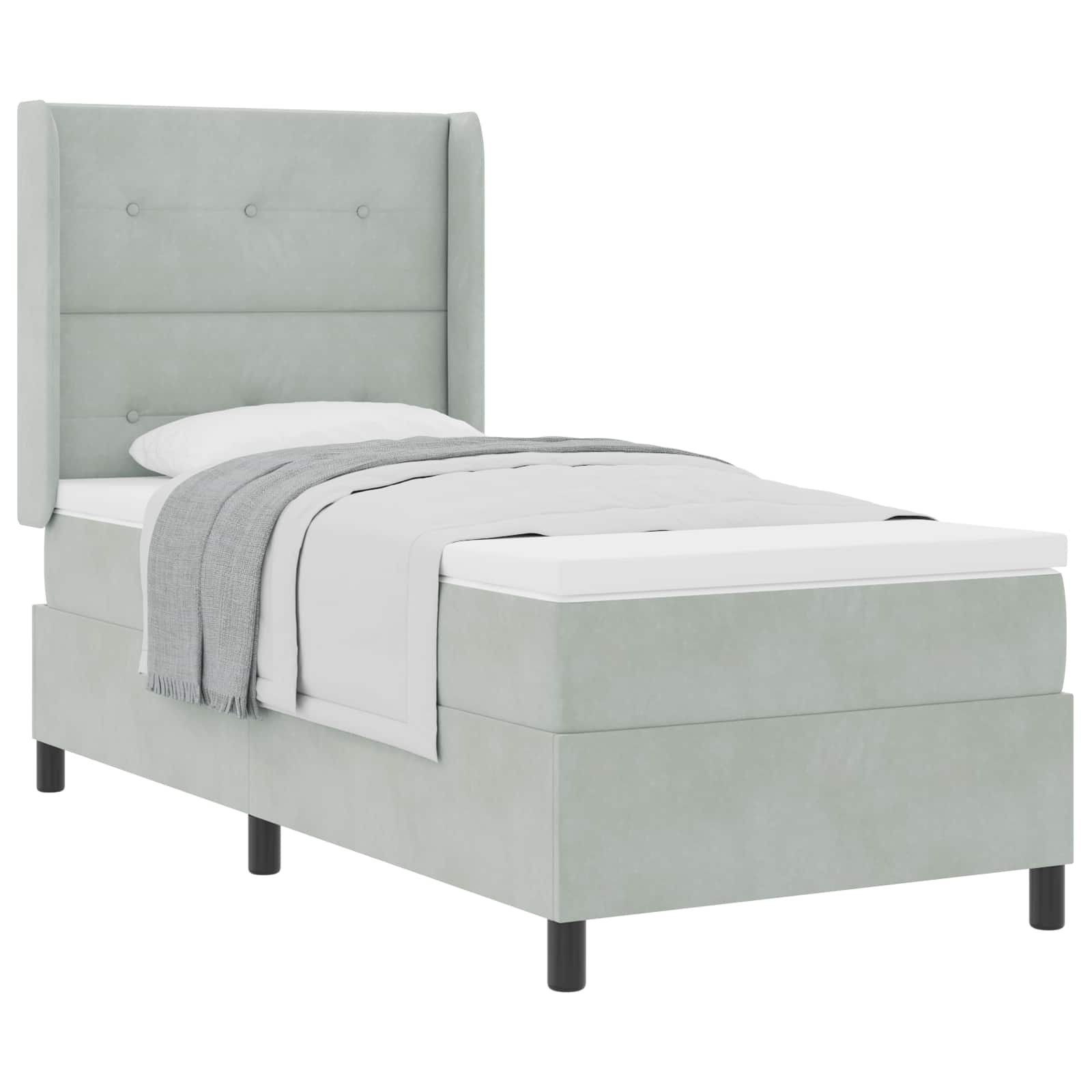 Lit À Ressorts Avec Matelas Velours