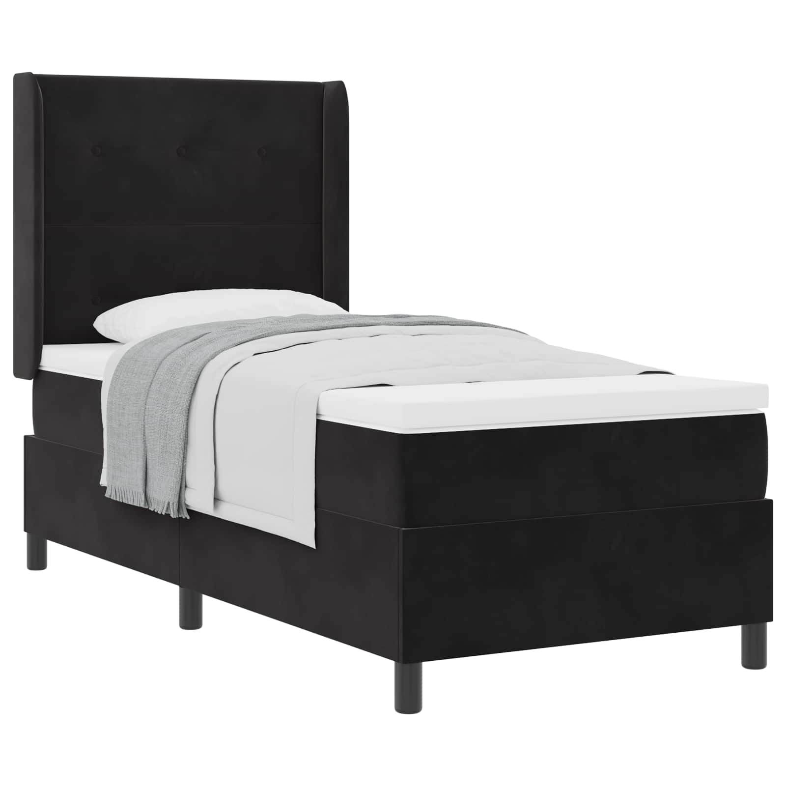 Lit À Ressorts Avec Matelas Velours