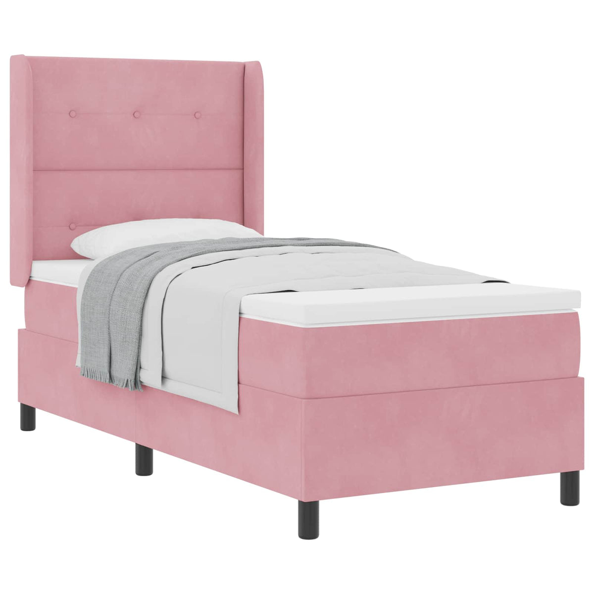 Lit À Ressorts Avec Matelas Velours