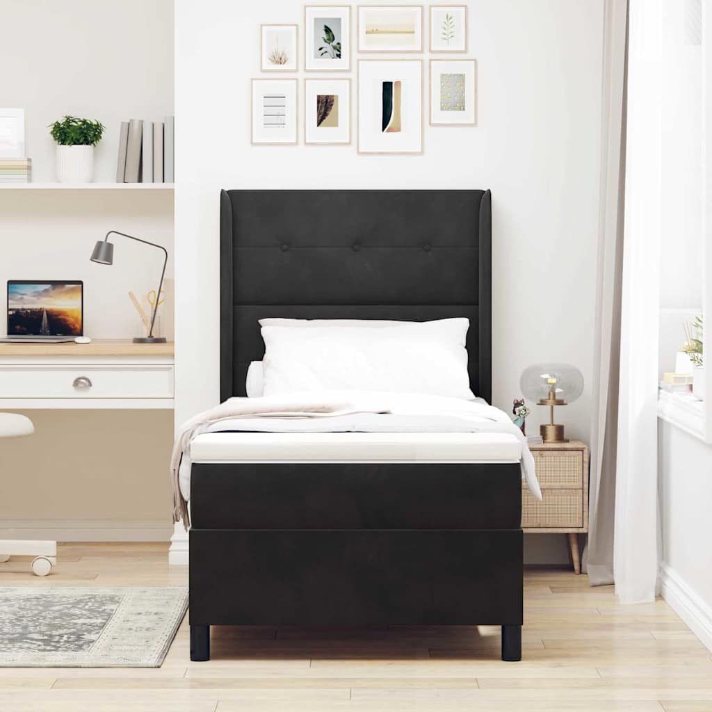 Lit À Ressorts Avec Matelas Velours