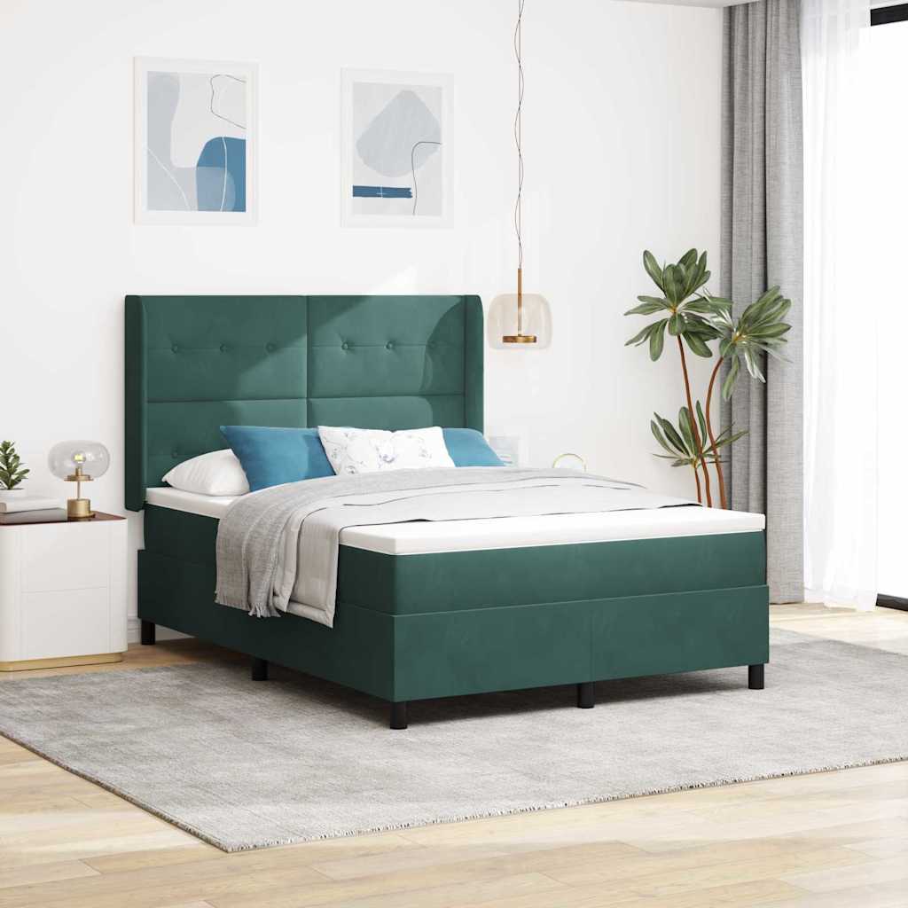 Lit À Ressorts Avec Matelas Velours