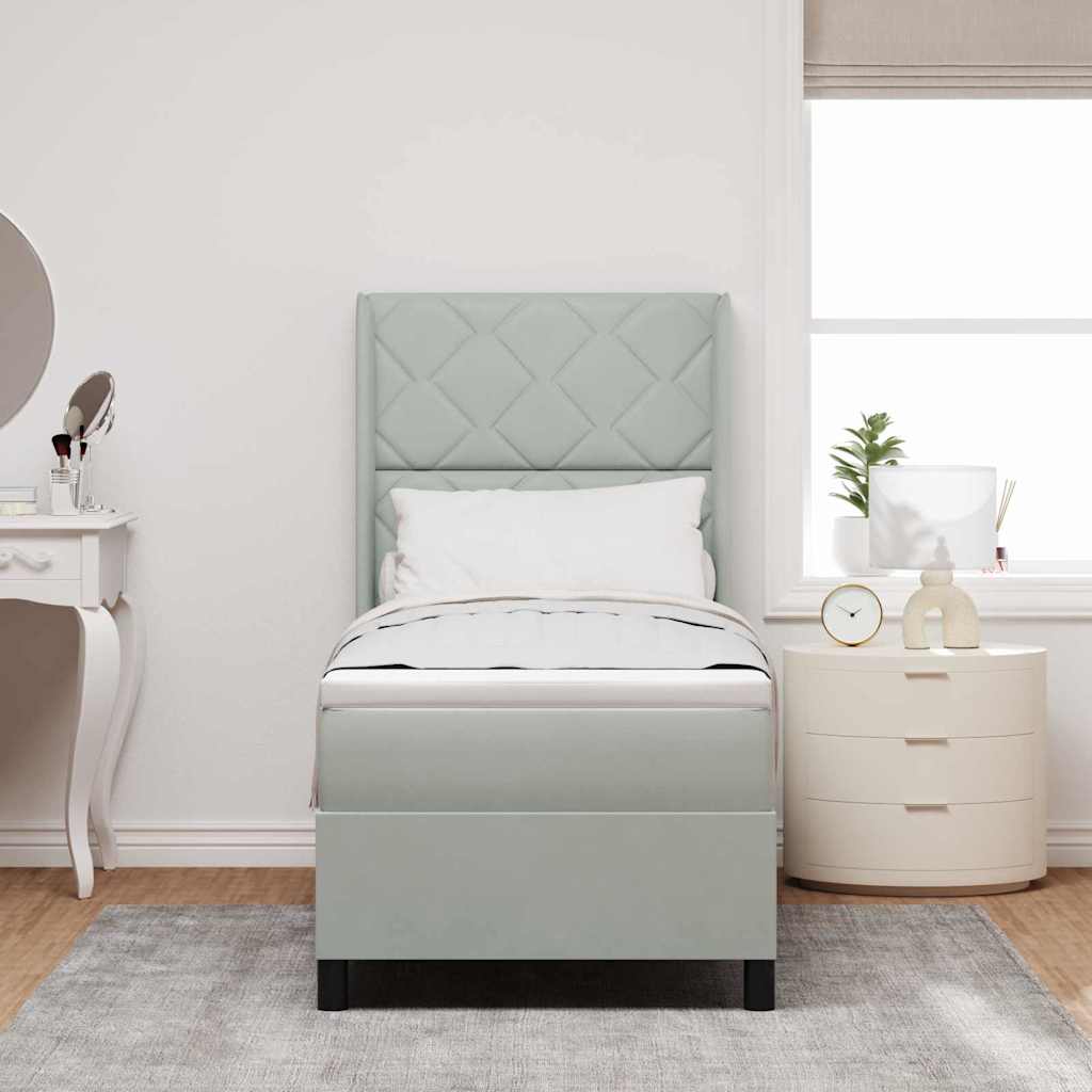 Lit À Ressorts Avec Matelas Velours