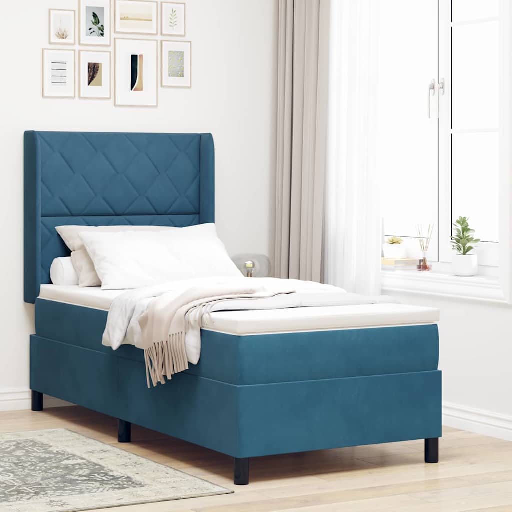 Lit À Ressorts Avec Matelas Velours
