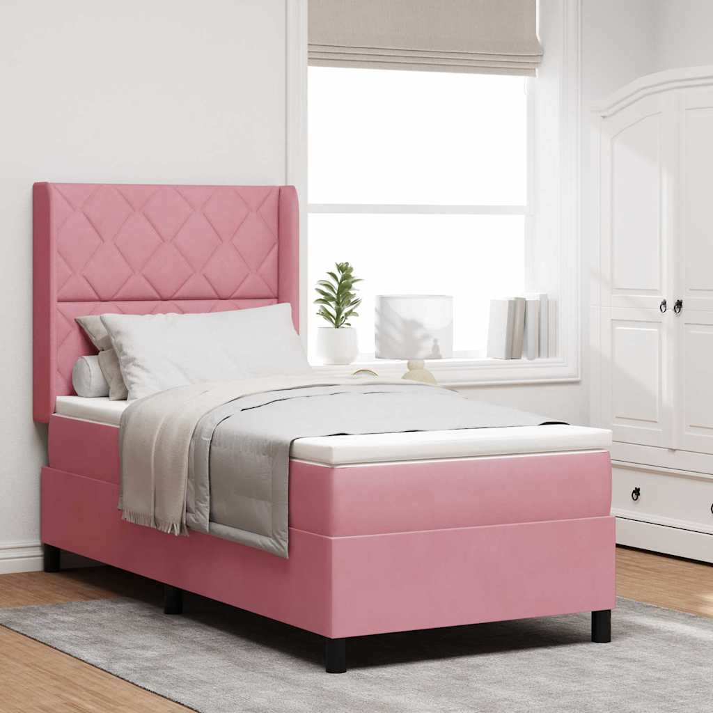 Lit À Ressorts Avec Matelas Velours