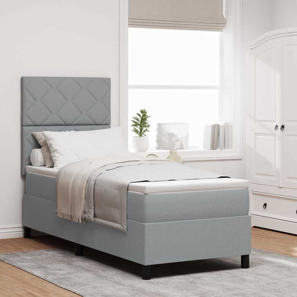 Sommier À Lattes De Lit Et Matelas Et Led 140X200Cm Tissu