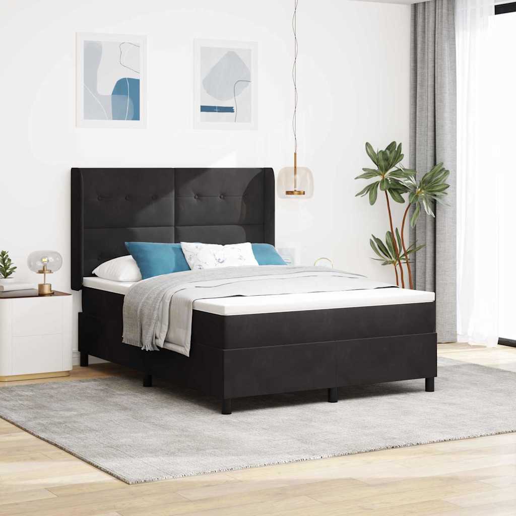 Lit À Ressorts Avec Matelas Avec Led Velours