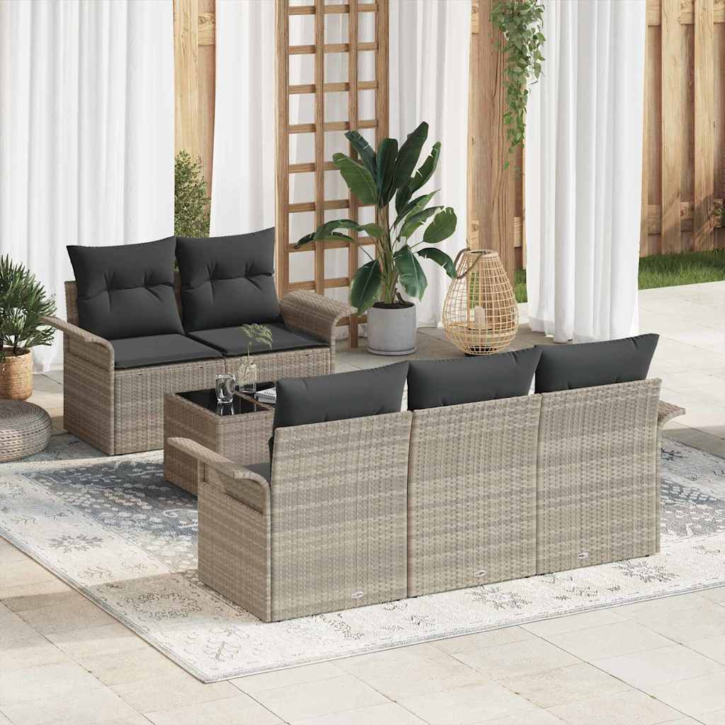 Ensemble De Canapé De Jardin 6 Pc 5-Nombre De Places