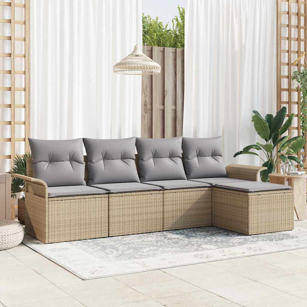 Ensemble De Canapé De Jardin 6 Pc Polyrotin
