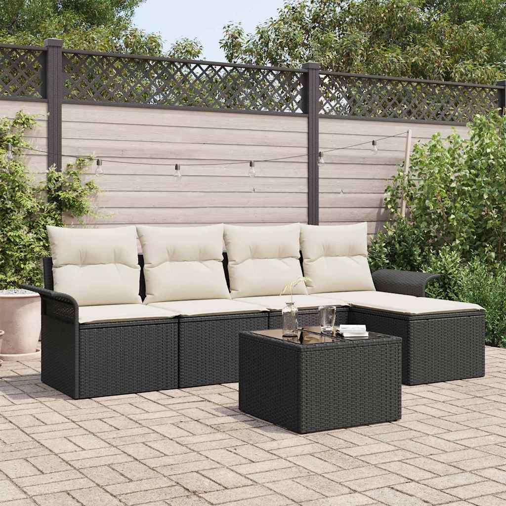 Ensemble De Canapé De Jardin 6 Pc Polyrotin