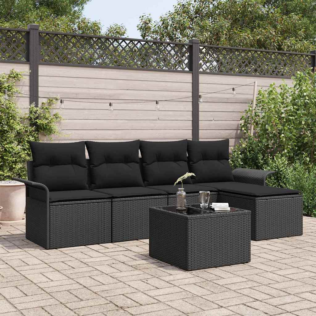 Ensemble De Canapé De Jardin 6 Pc Polyrotin