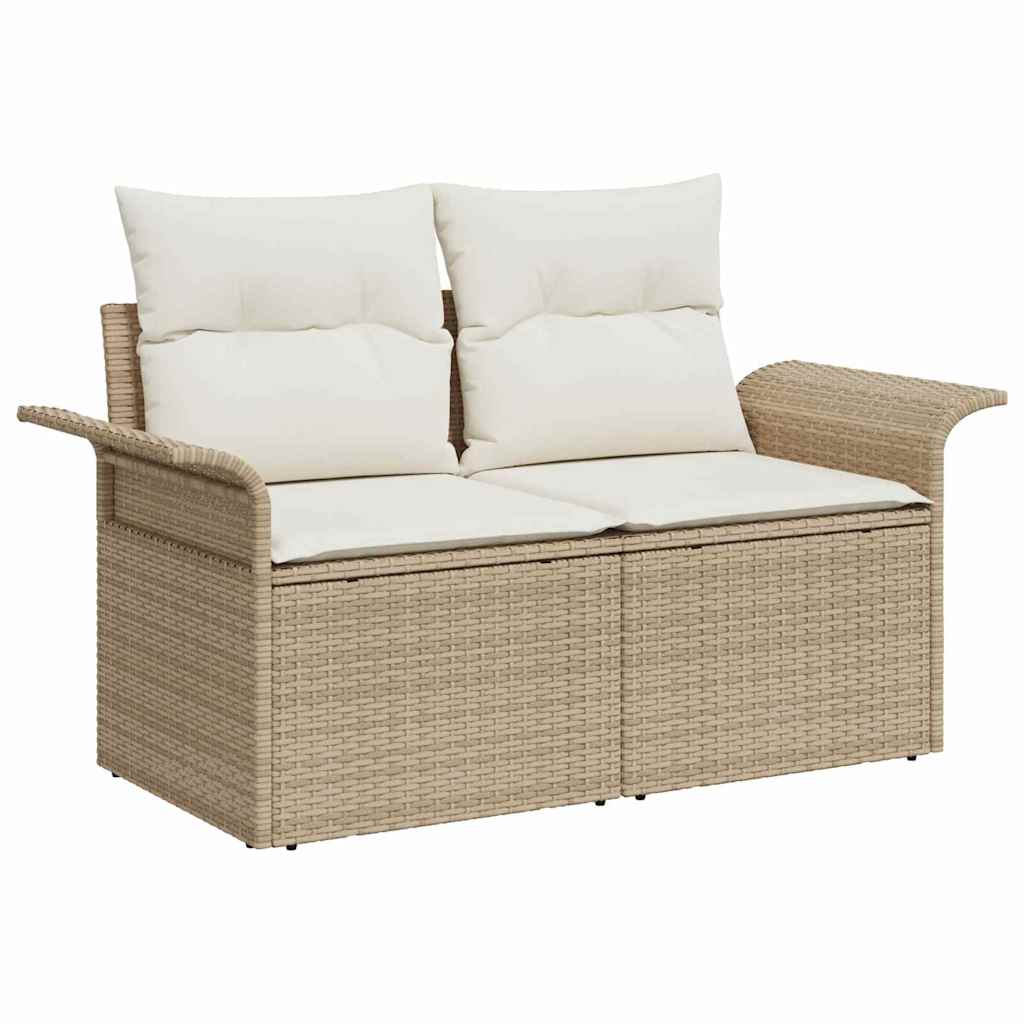 Ensemble De Canapé De Jardin 4 Pc Beige Polyrotin