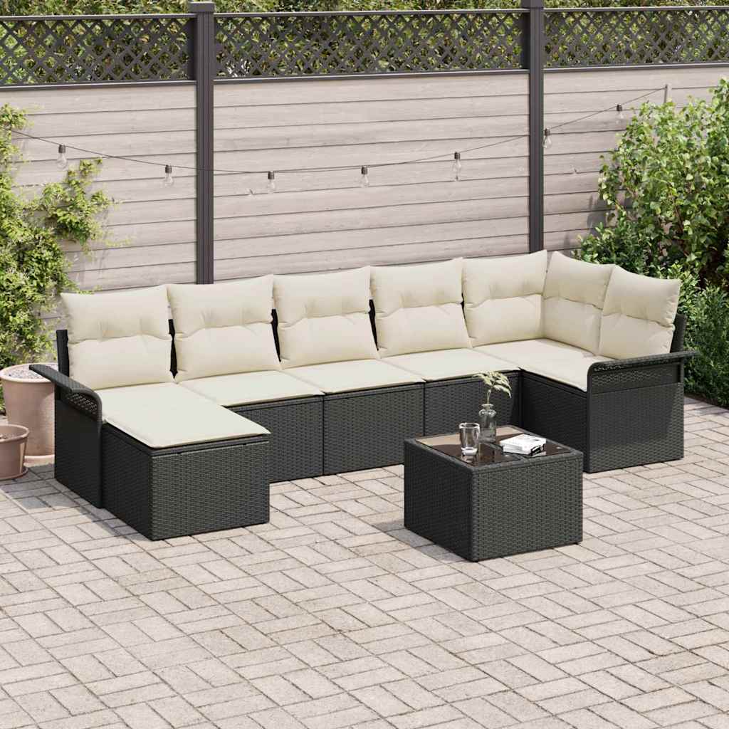 Ensemble De Canapé De Jardin 8 Pc Polyrotin
