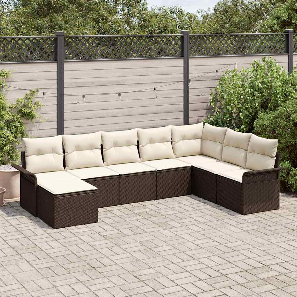 Ensemble De Canapé De Jardin 9 Pc Gris Poly Rotin