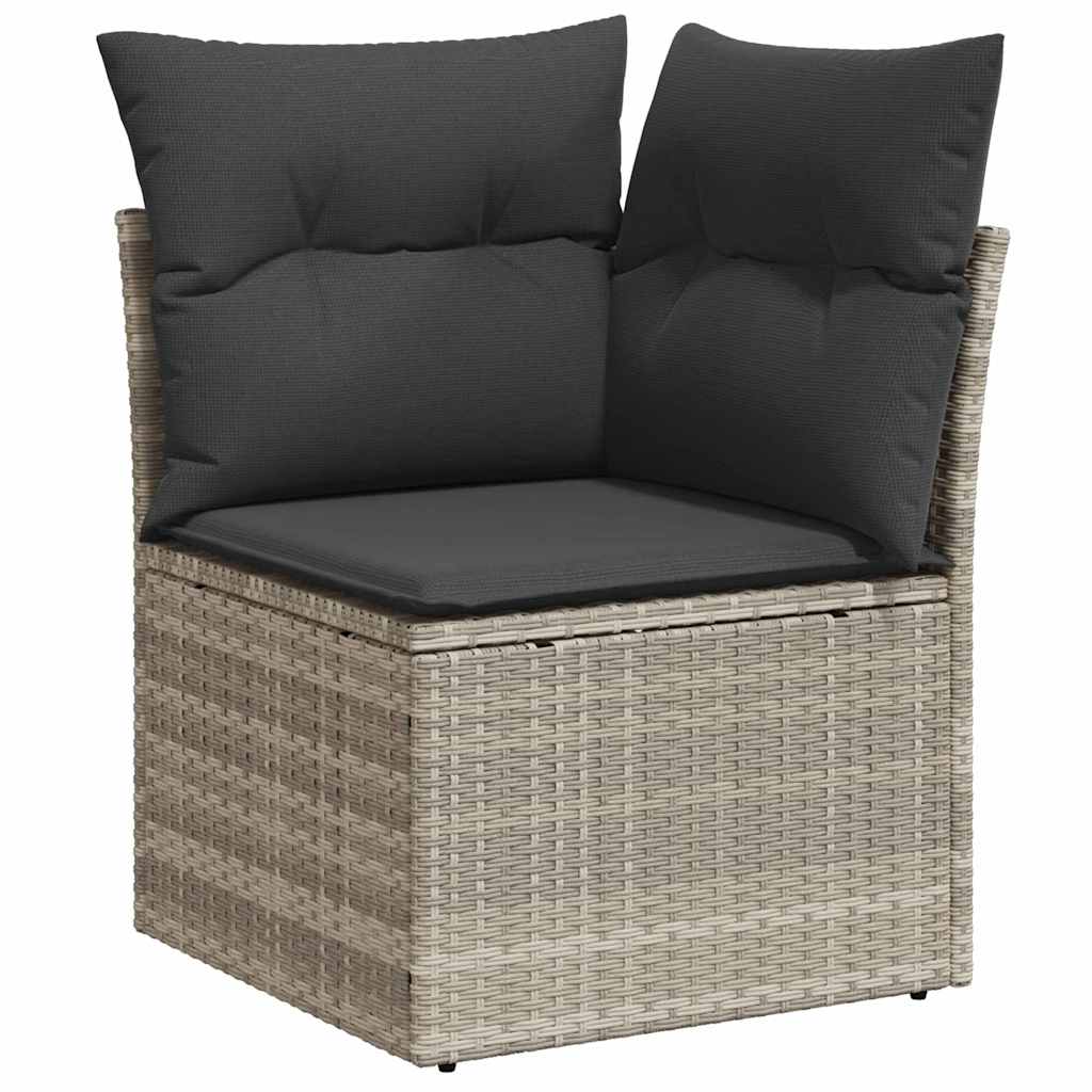 Ensemble De Canapé De Jardin 9 Pc Gris Poly Rotin