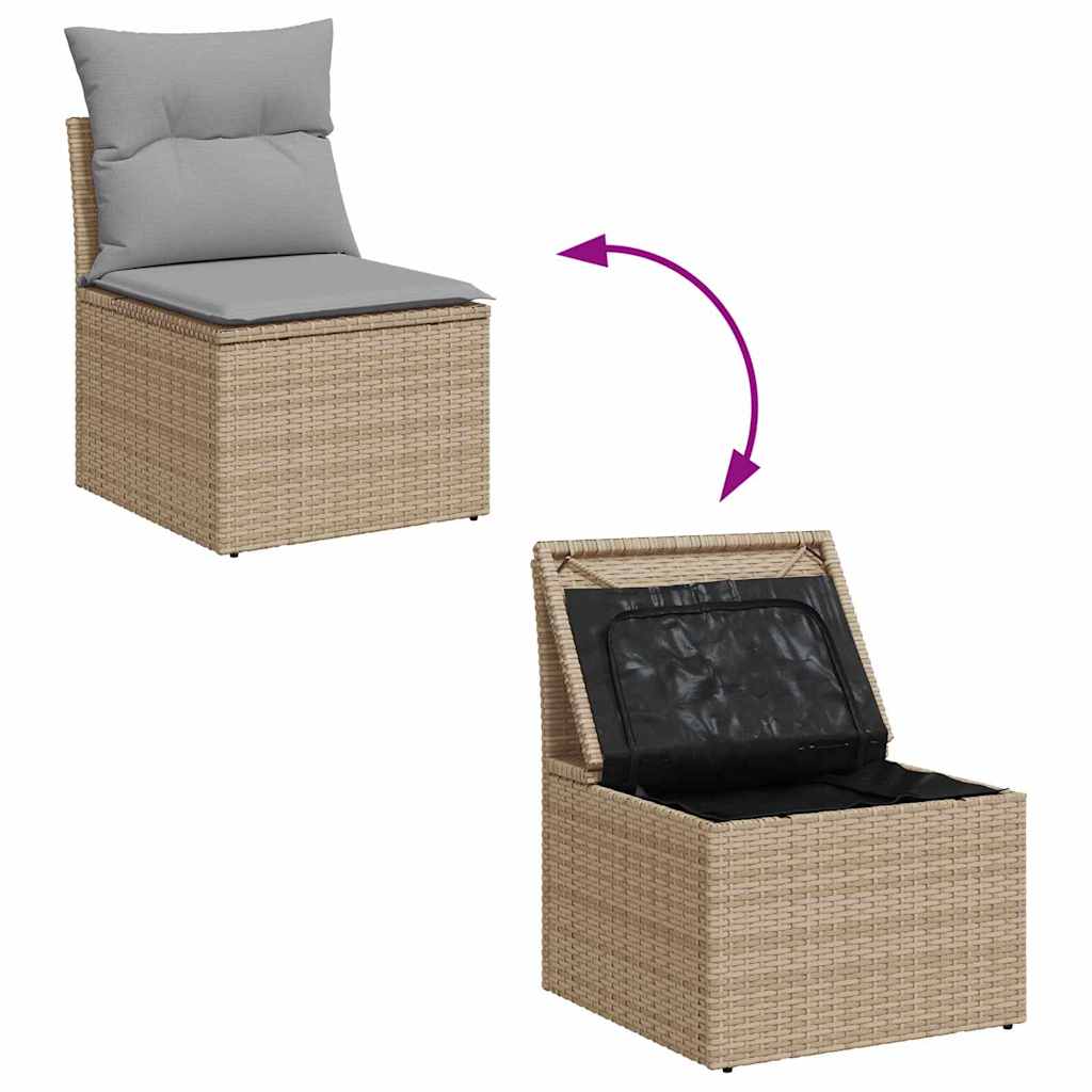 Ensemble De Canapé De Jardin 9 Pc Polyrotin