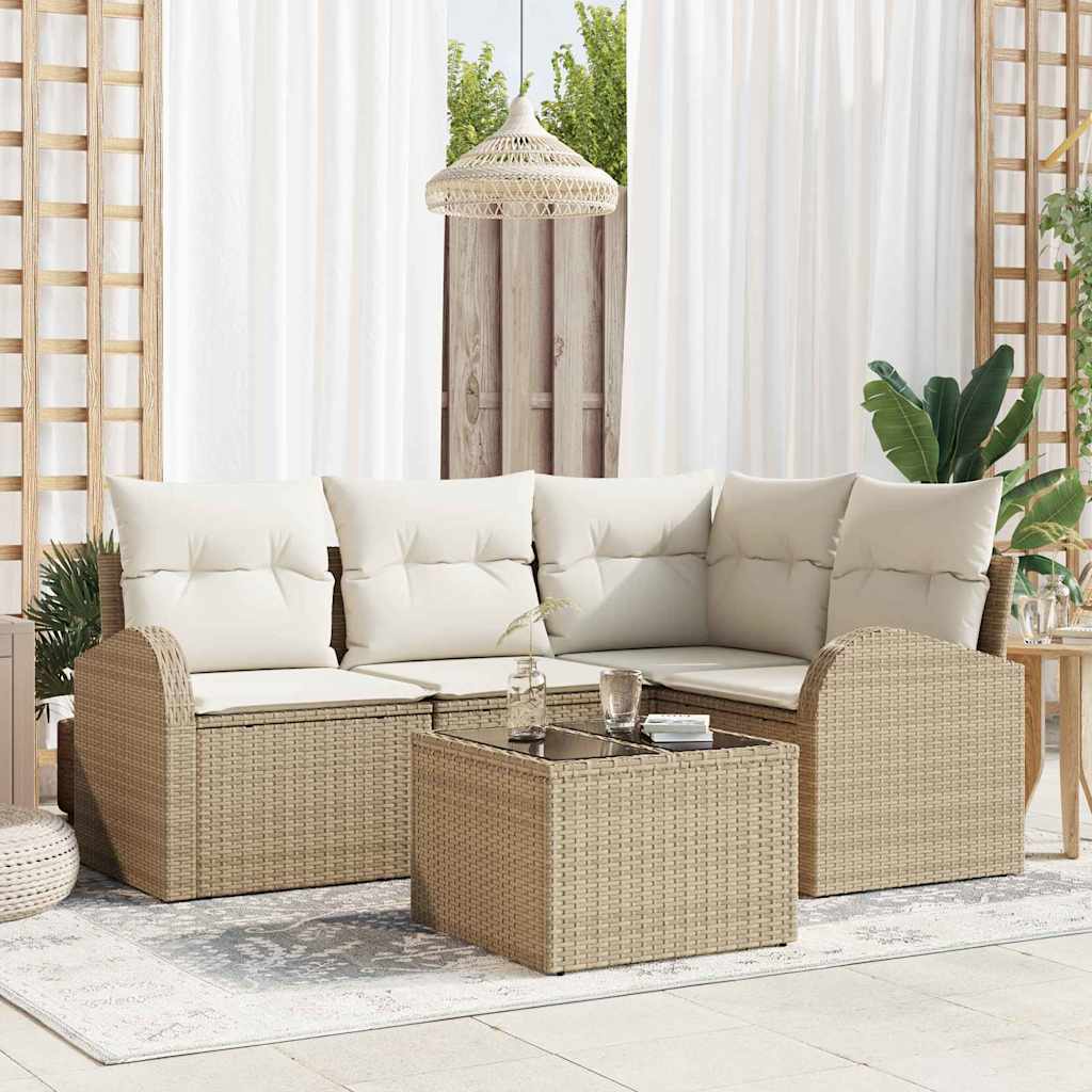 Ensemble De Canapé De Jardin 5 Pc Polyrotin