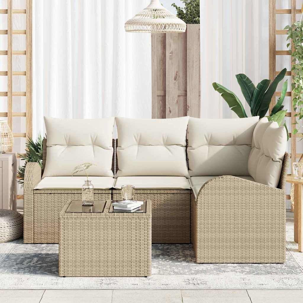 Ensemble De Canapé De Jardin 5 Pc Polyrotin