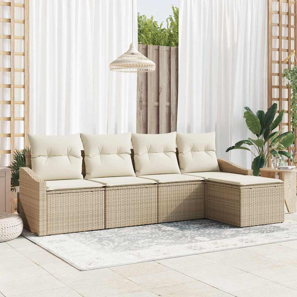 Ensemble De Canapés 5 Pc Beige Et Crème Polyrotin