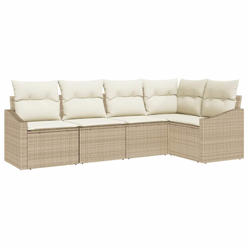 Ensemble De Canapé De Jardin 5 Pc Polyrotin
