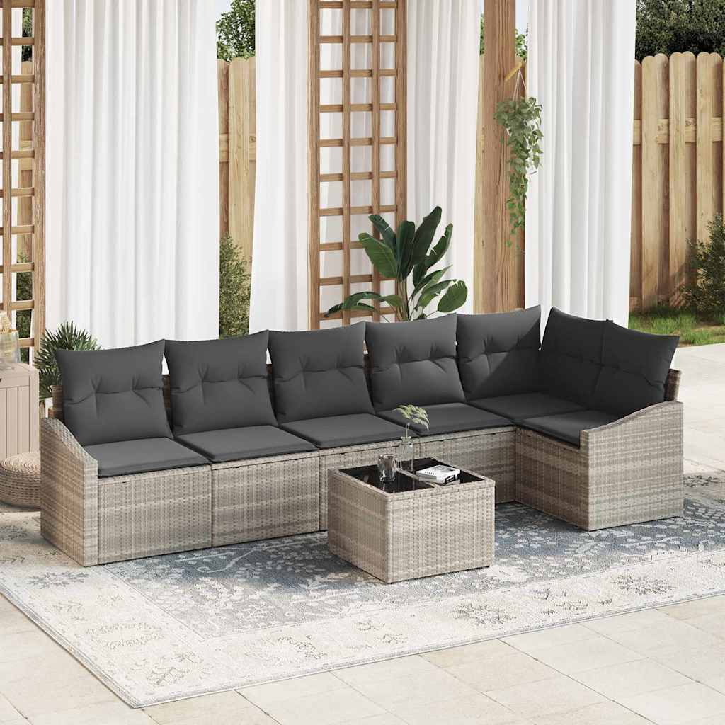 Ensemble De Canapé De Jardin 7 Pc Polyrotin