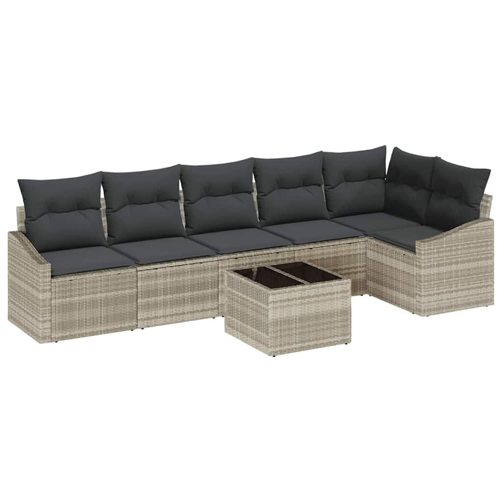 Ensemble De Canapé De Jardin 7 Pc Polyrotin
