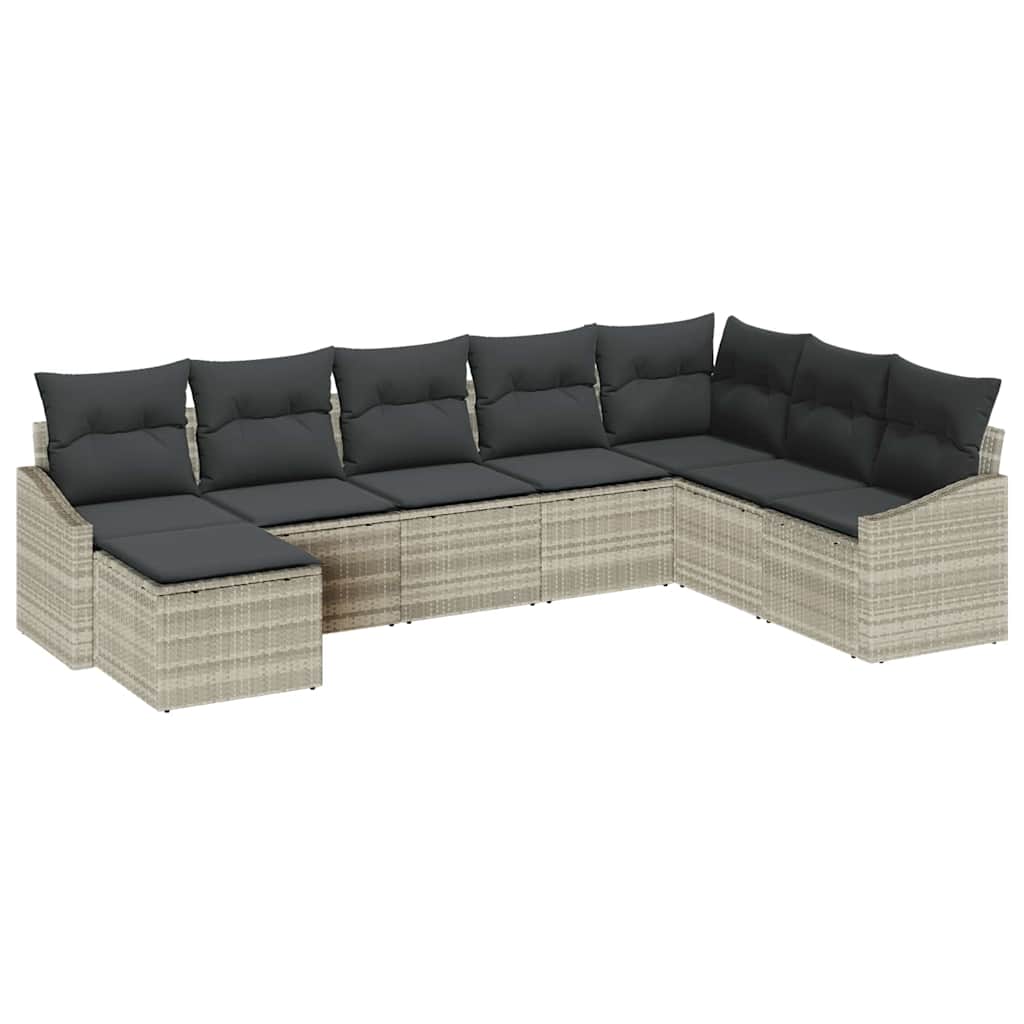Ensemble De Canapé De Jardin 8 Pc Polyrotin