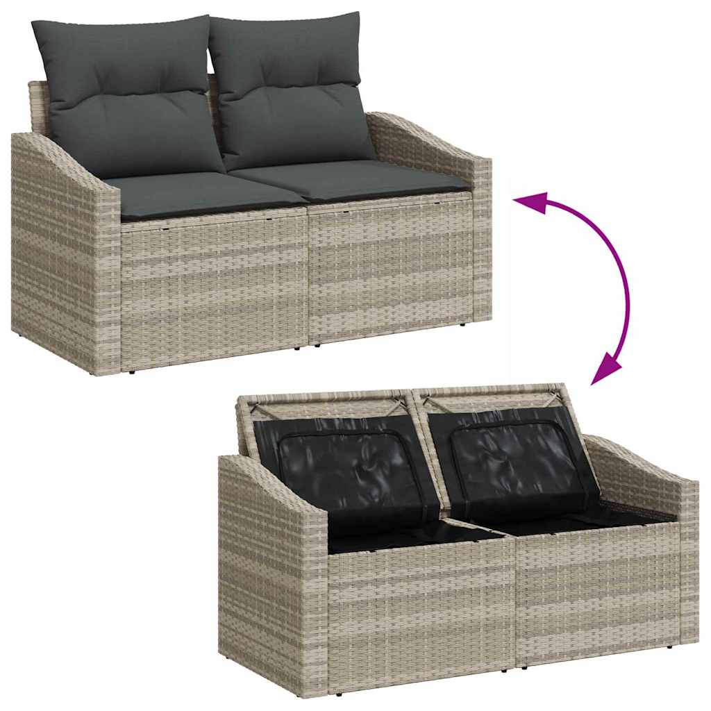 Ensemble De Canapé De Jardin 8 Pc Polyrotin