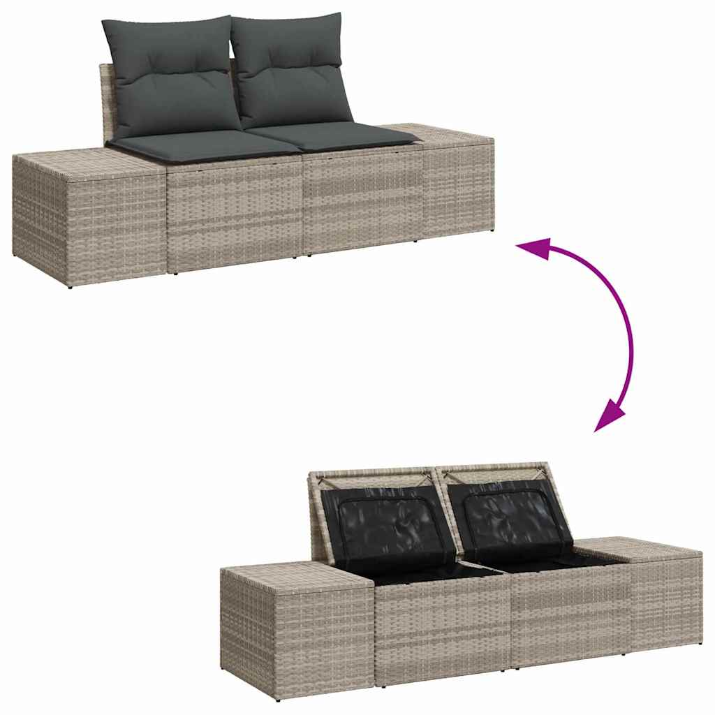 Ensemble De Canapé De Jardin 5 Pc Et Gris Foncé