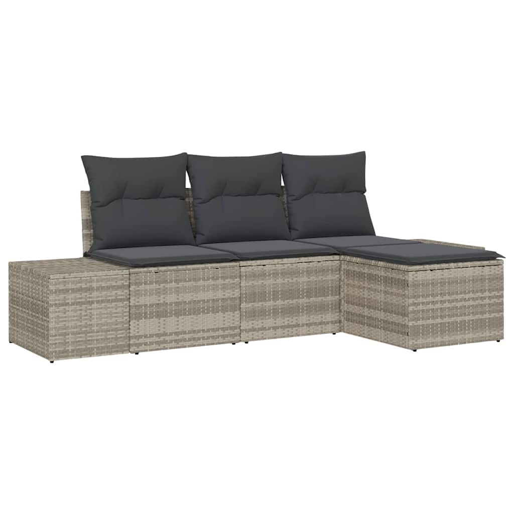 Ensemble De Canapé De Jardin 4 Pc Polyrotin