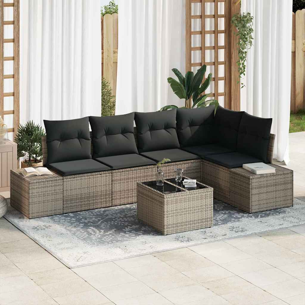 Ensemble De Canapé De Jardin Avec Stockage Clair Polyrotin