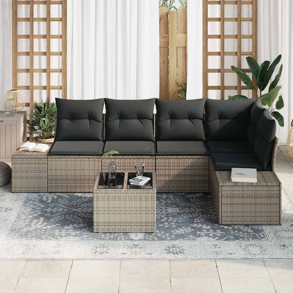 Ensemble De Canapé De Jardin Avec Stockage Clair Polyrotin