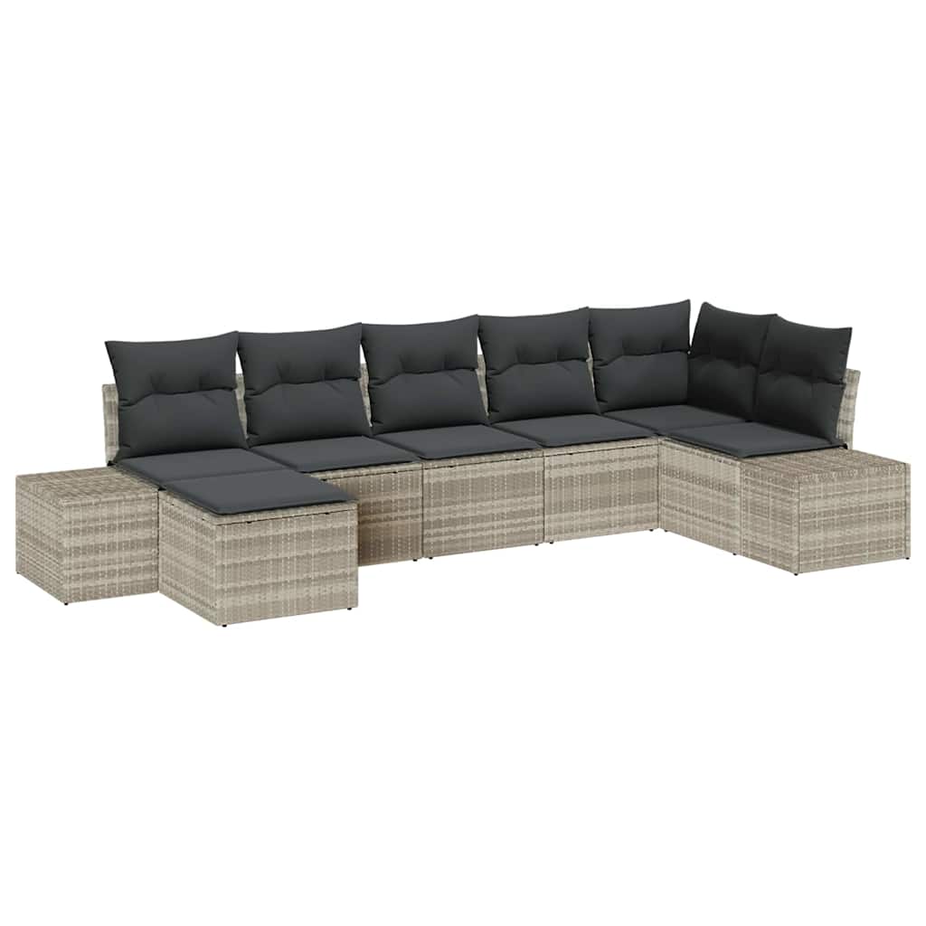 Ensemble De Canapé De Jardin 7 Pc Polyrotin
